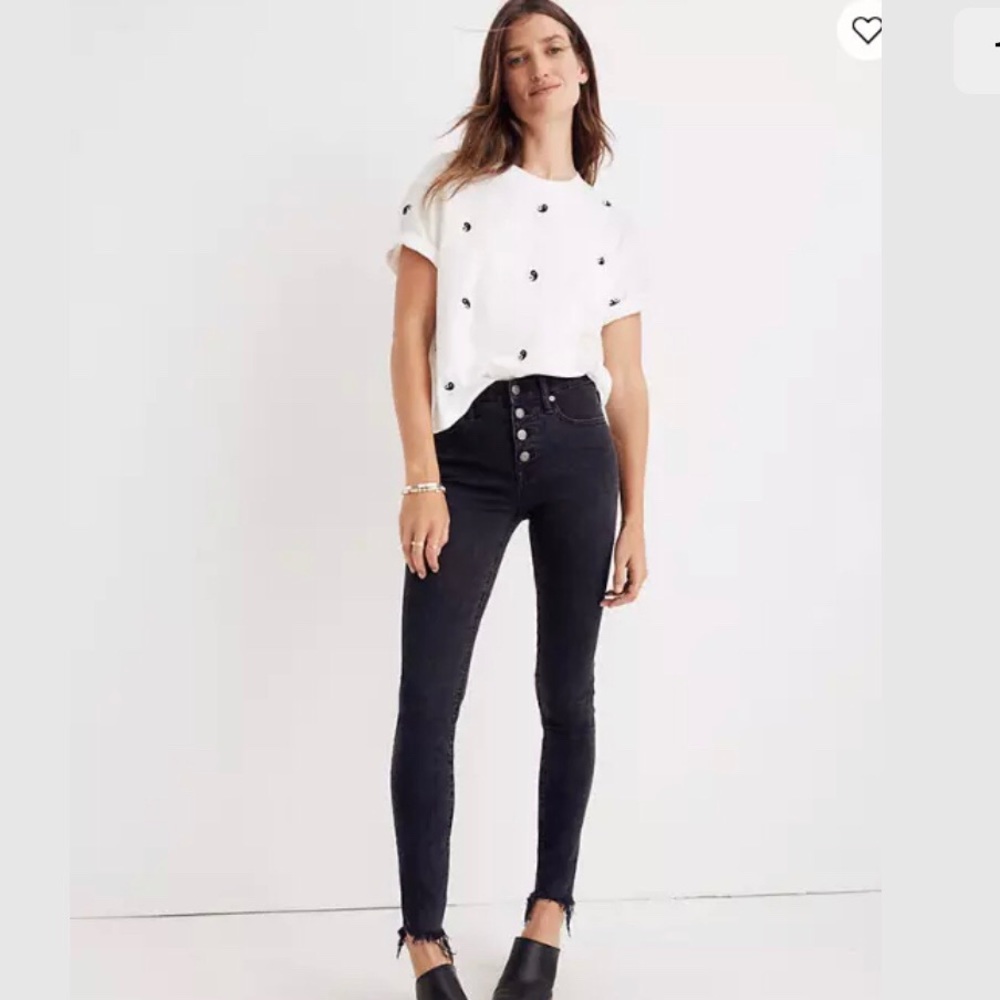 Madewell High Rise Skinny Jeans in Berkeley Black